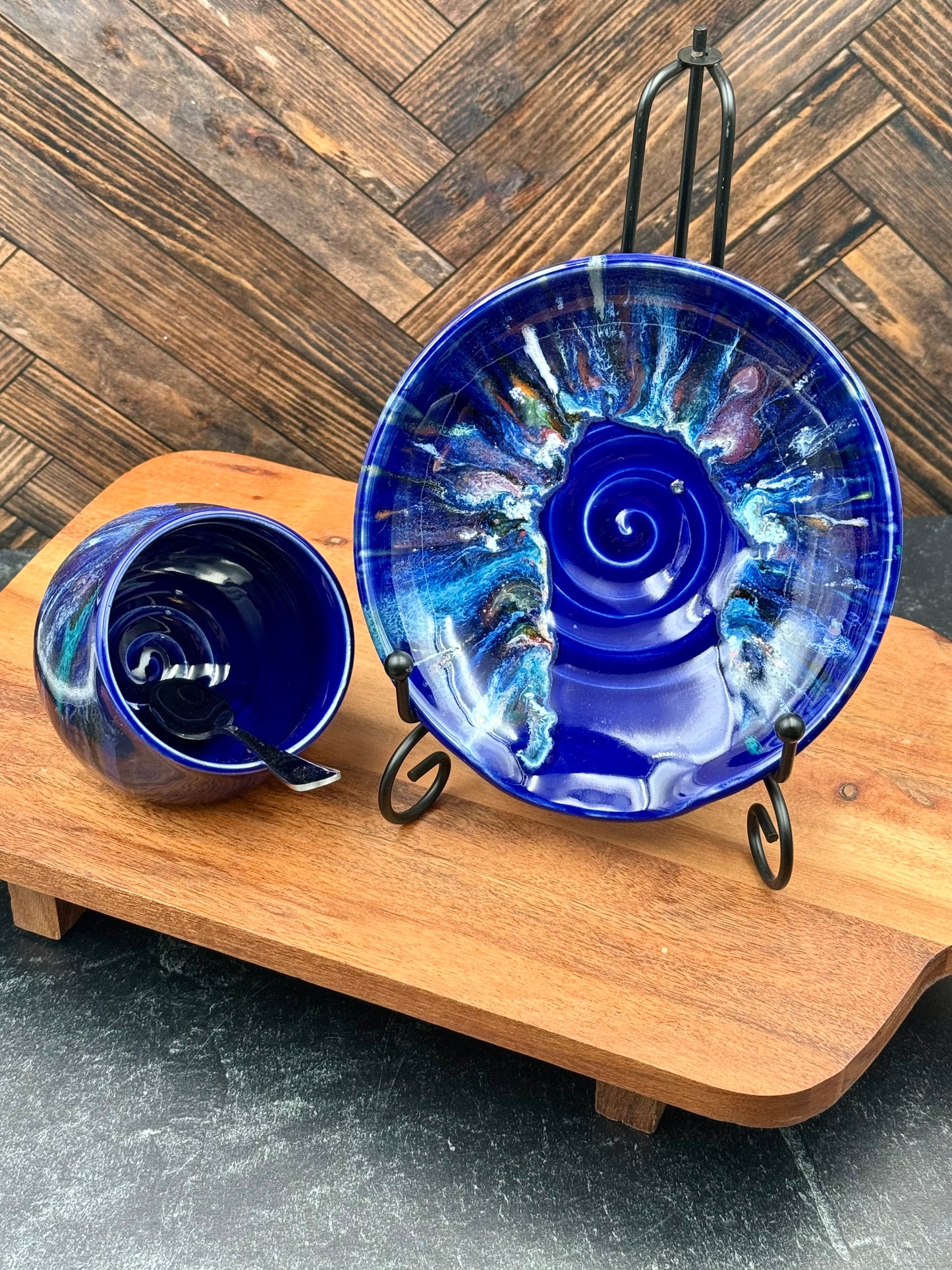 Salt Cellar and Spoon Rest Combo