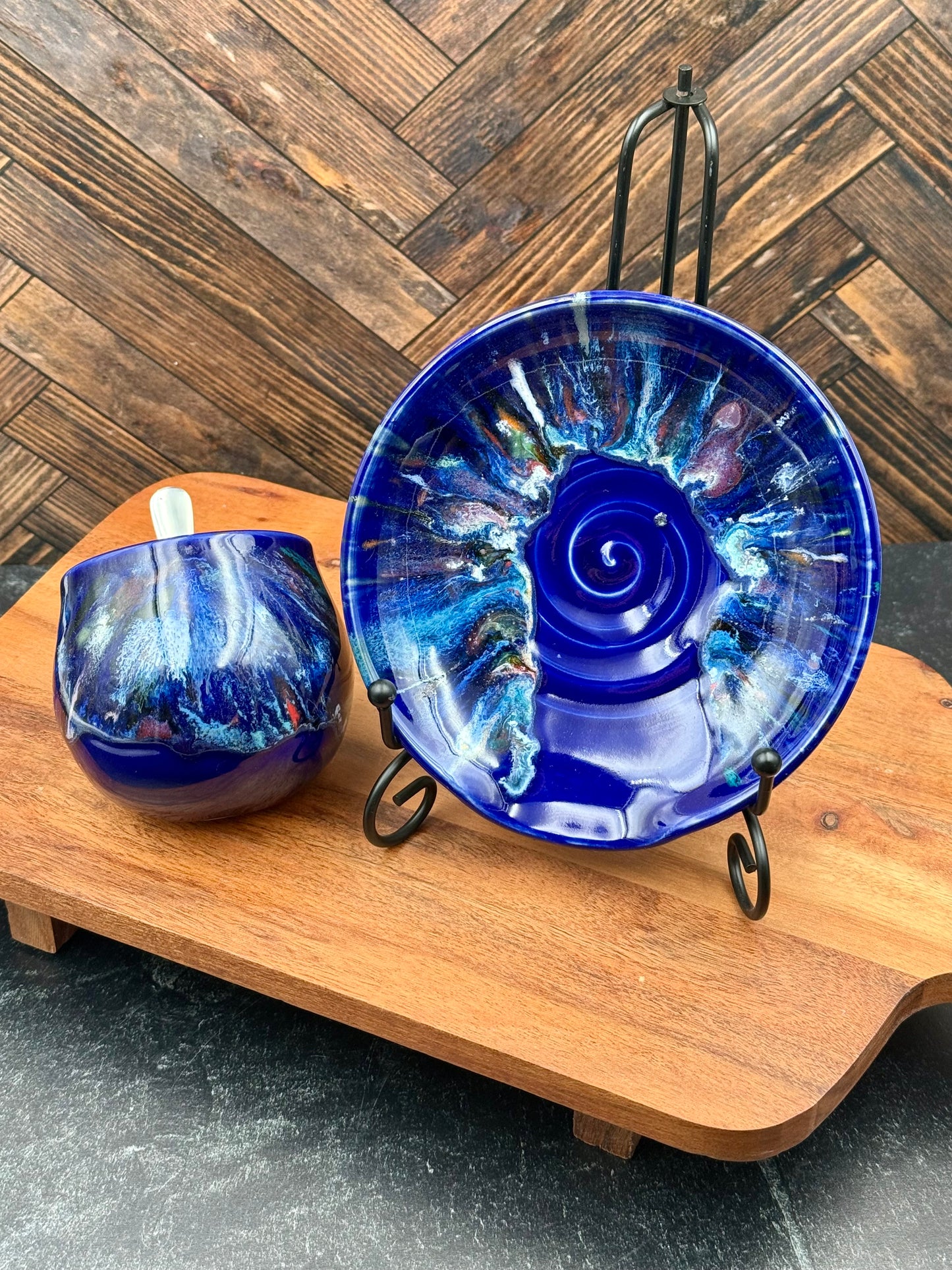Salt Cellar and Spoon Rest Combo