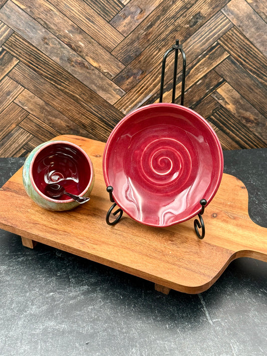 Salt Cellar and Spoon Rest Combo